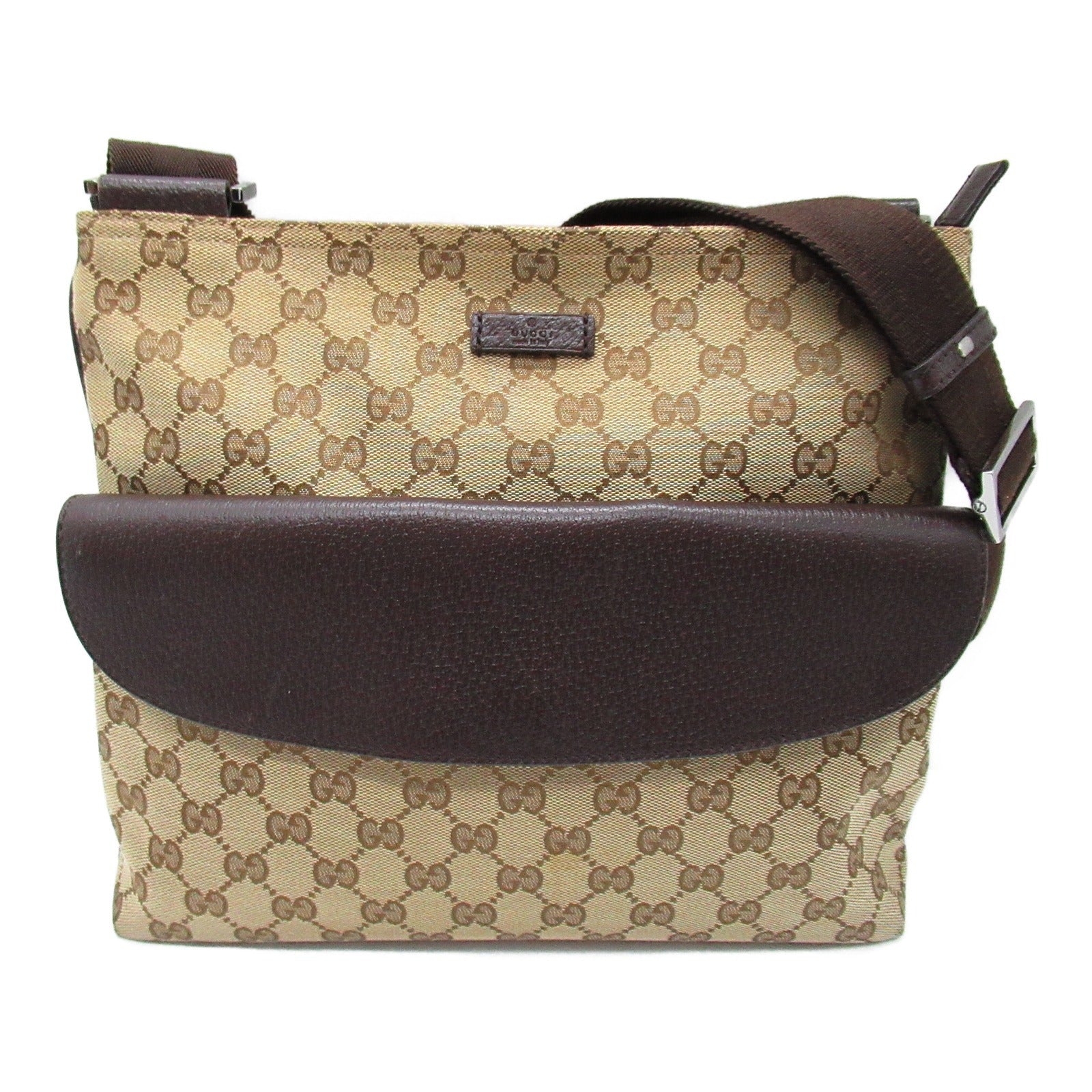 Gucci GG Canvas Shoulder Bag Brown