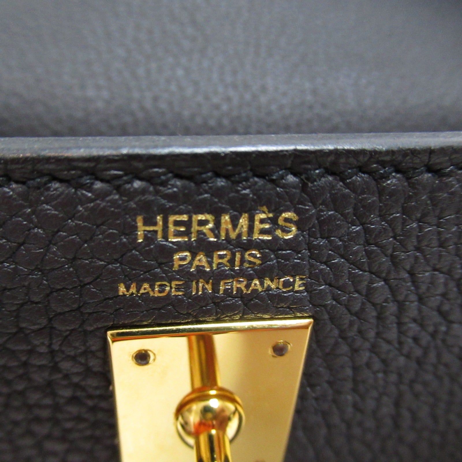 Hermes Kelly 25 Black Leather Handbag