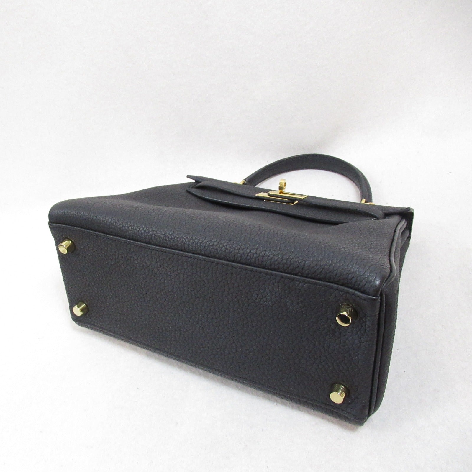 Hermes Kelly 25 Black Leather Handbag