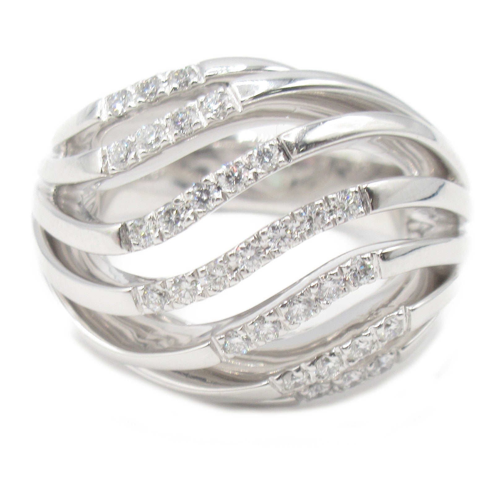 Mikimoto Diamond Ring K18 White Gold