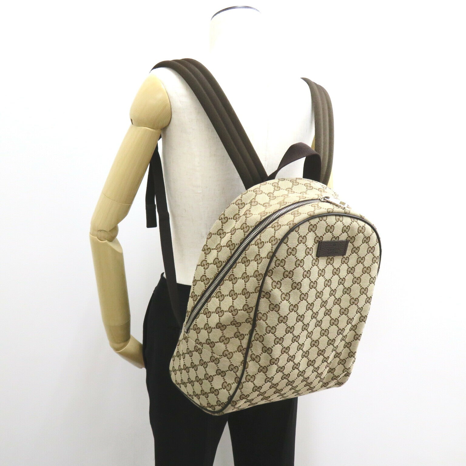 Gucci GG Canvas Leather Backpack 449906