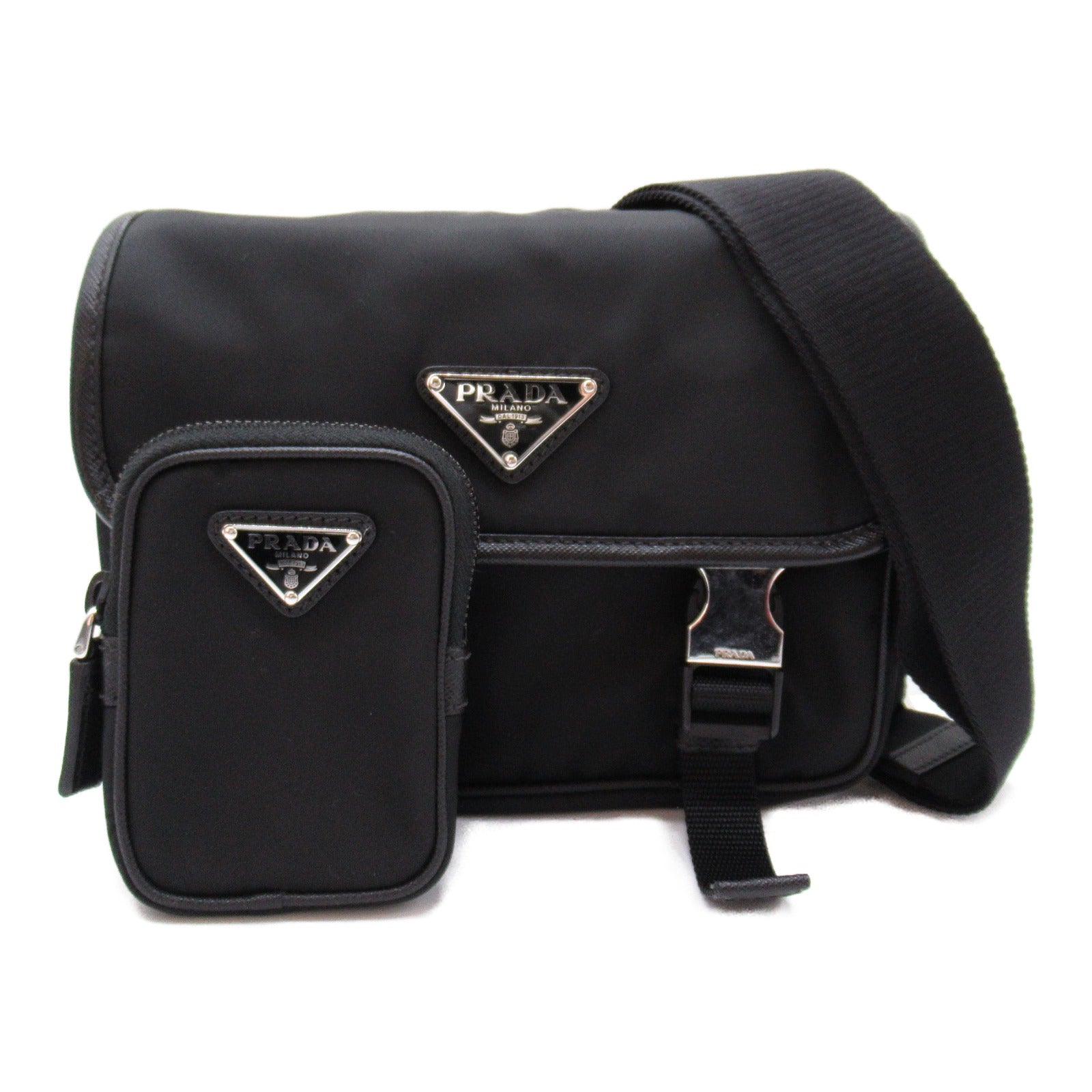 Prada Nylon Shoulder Bag Black