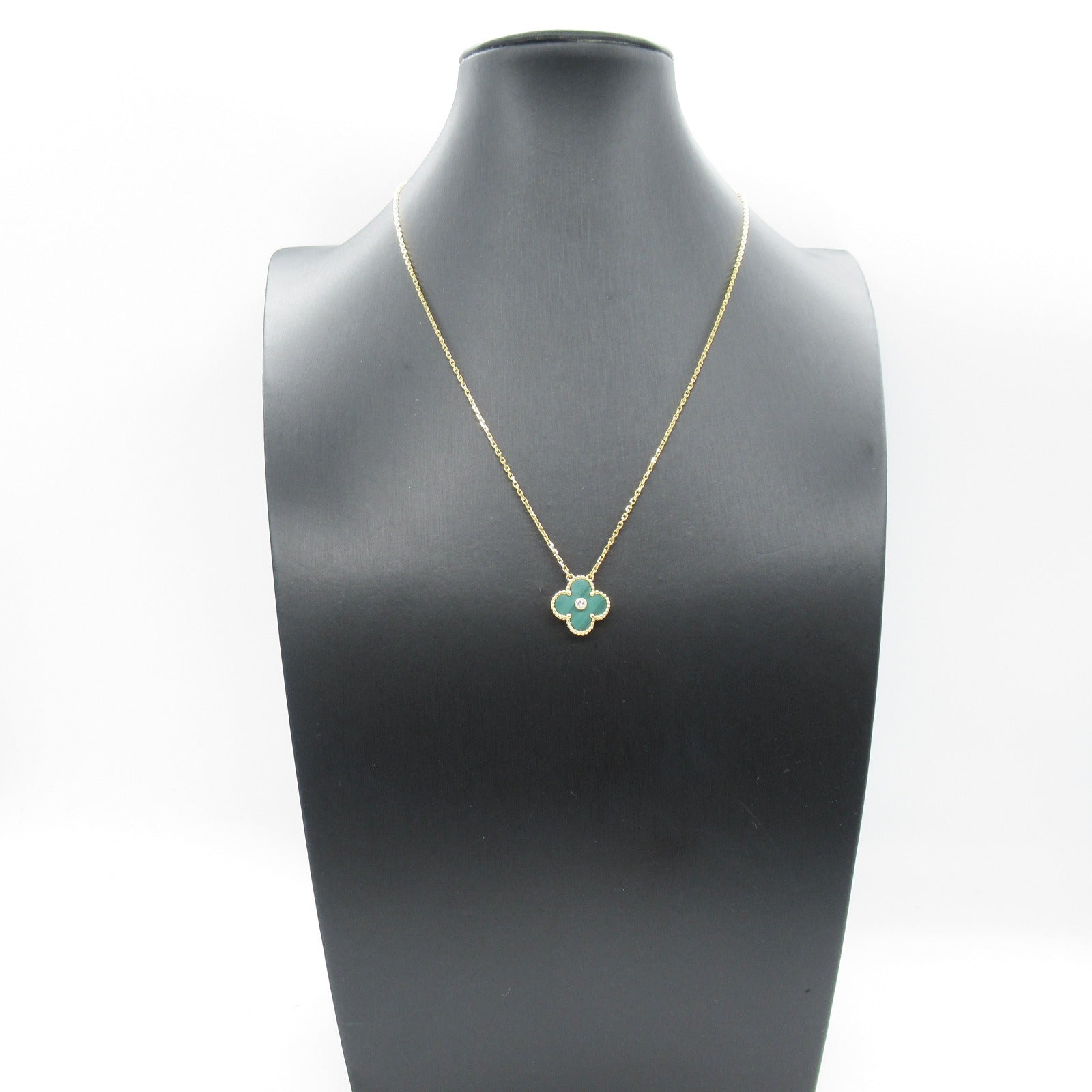 Van Cleef & Arpels Malachite Diamond K18 Necklace