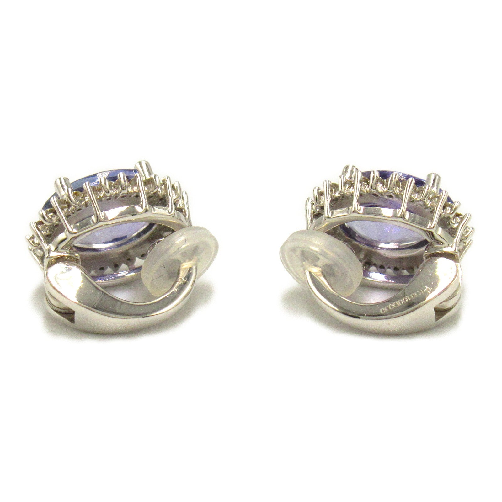 Tanzanite Diamond Earrings K18WG White Gold