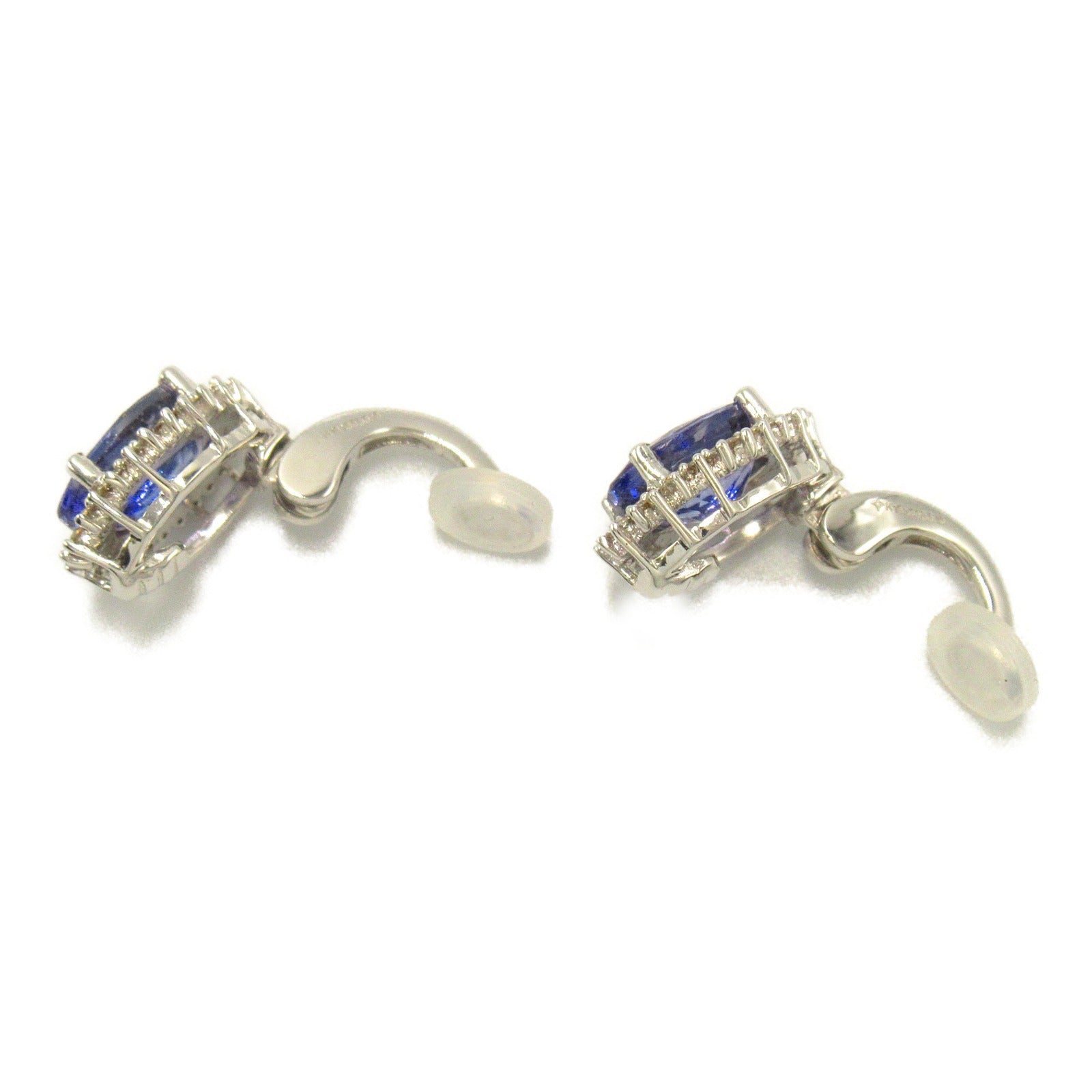 Tanzanite Diamond Earrings K18WG White Gold