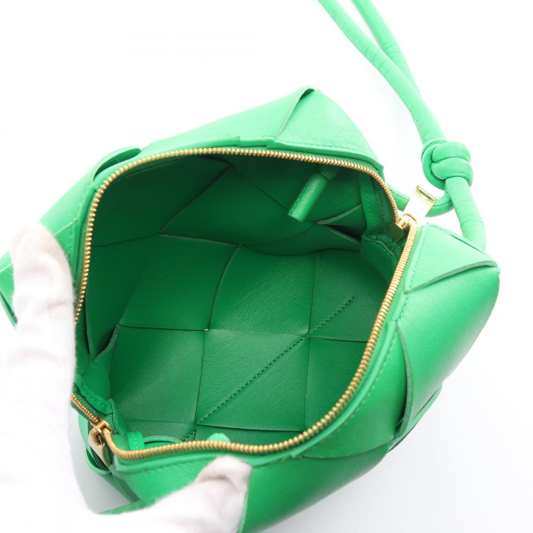 Bottega Veneta Mini Cassette Camera Bag Green