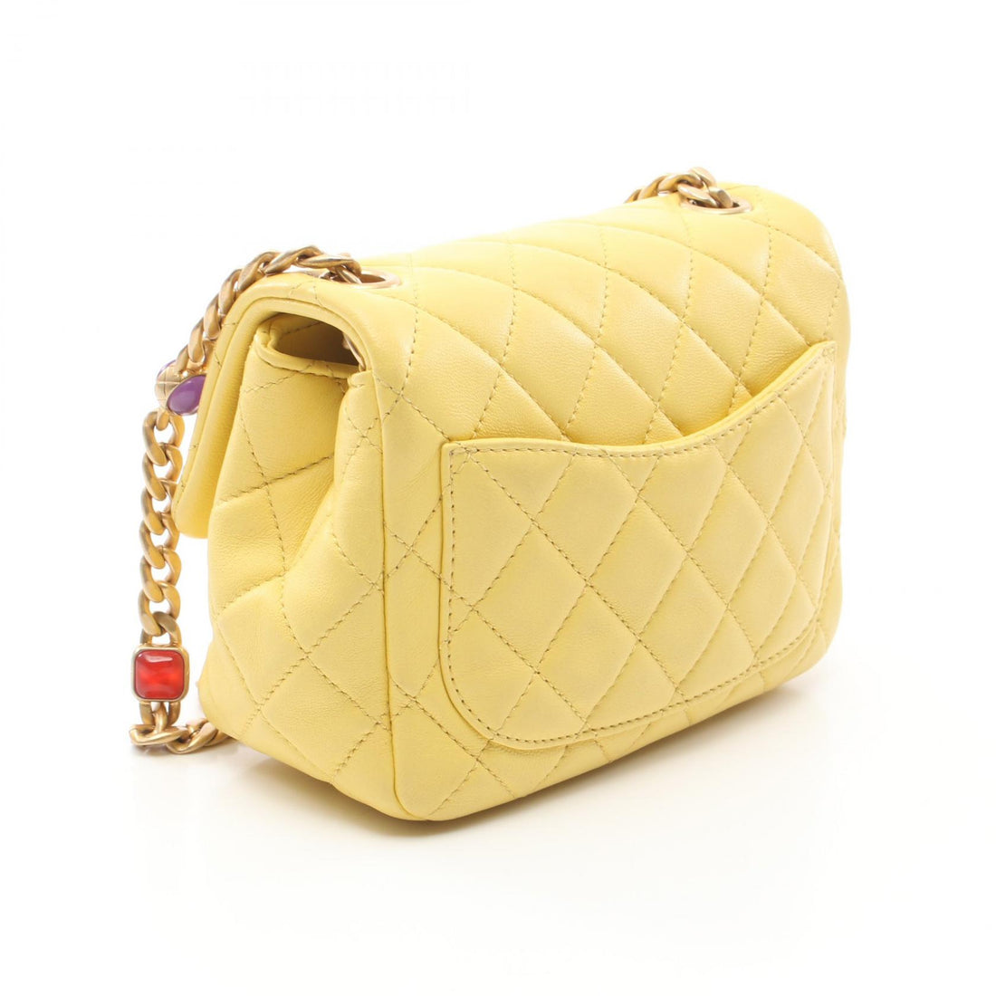 Chanel Matelasse Gripoix Shoulder Bag Yellow