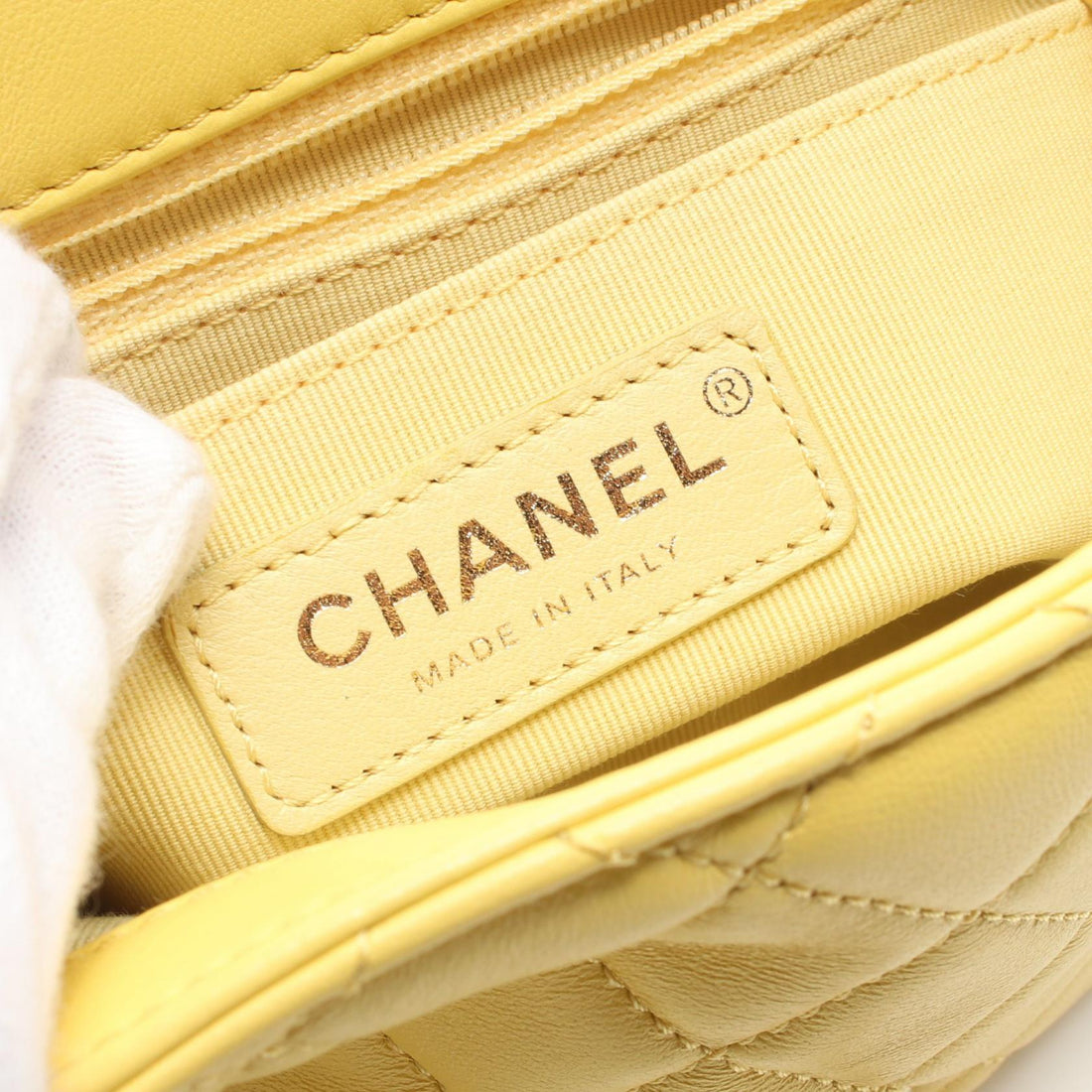 Chanel Matelasse Gripoix Shoulder Bag Yellow