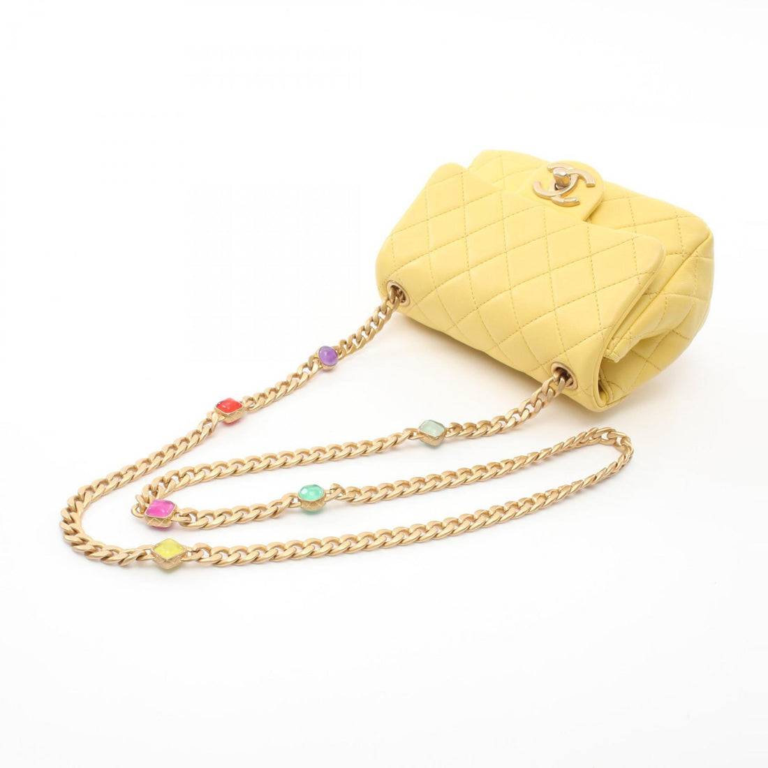 Chanel Matelasse Gripoix Shoulder Bag Yellow