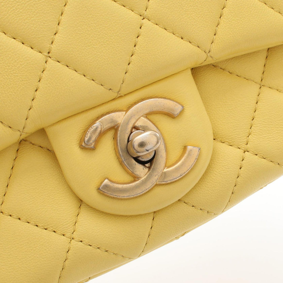 Chanel Matelasse Gripoix Shoulder Bag Yellow