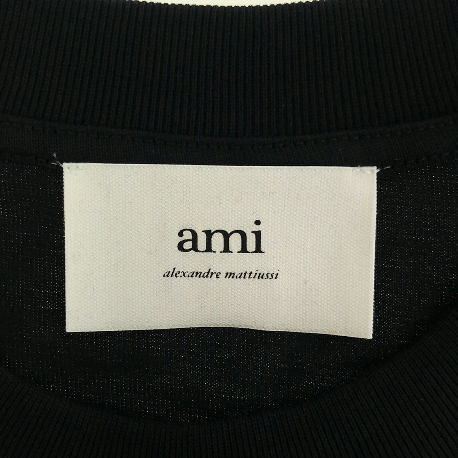 AMI Cotton Long Sleeve T-Shirt Black