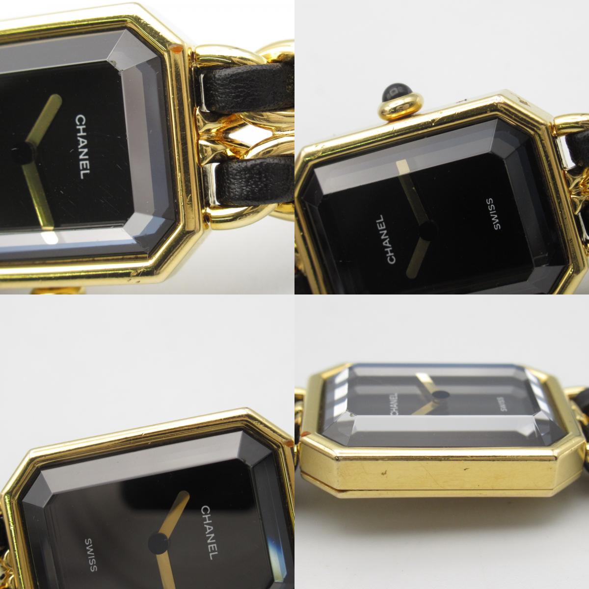 Chanel Premiere XL Watch Gold Plated Leather