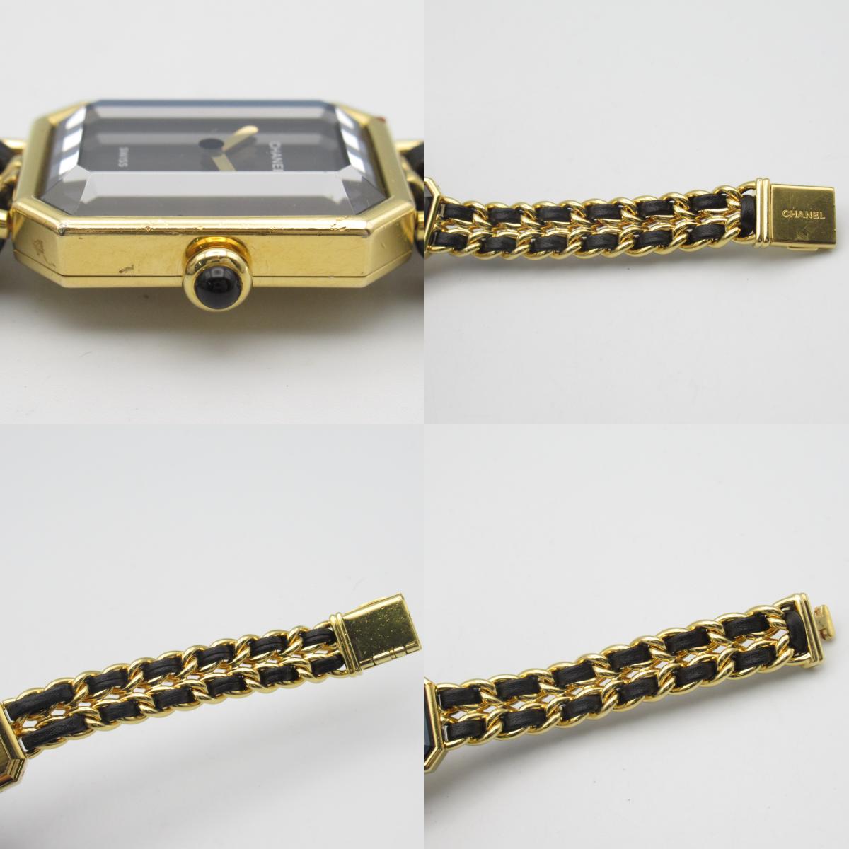 Chanel Premiere XL Watch Gold Plated Leather