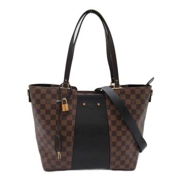 Louis Vuitton Damier Ebene Jersey Tote Canvas Crossbody Bag N44023 in Great Condition