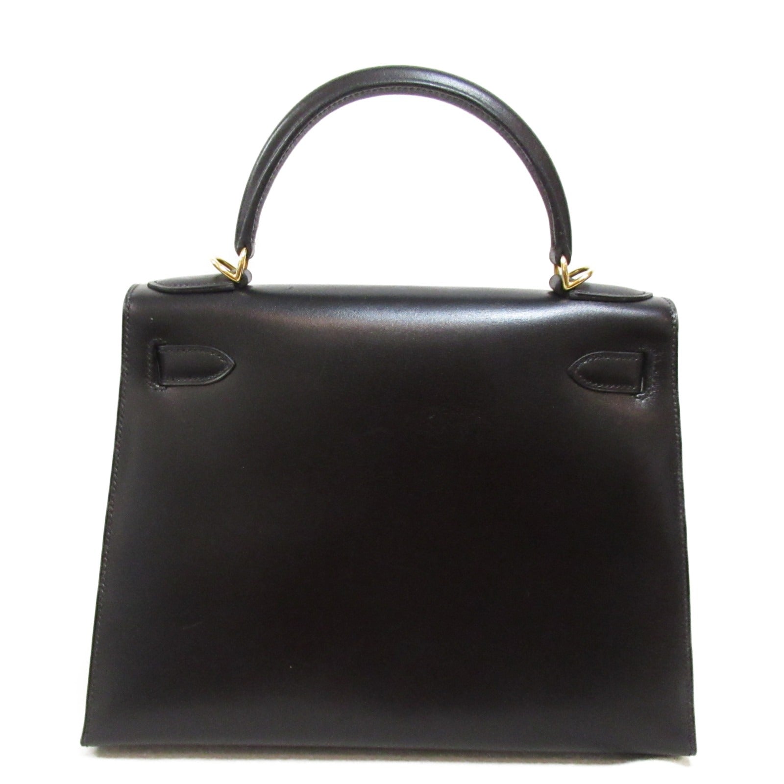 Hermes Kelly 28 Leather Handbag Black