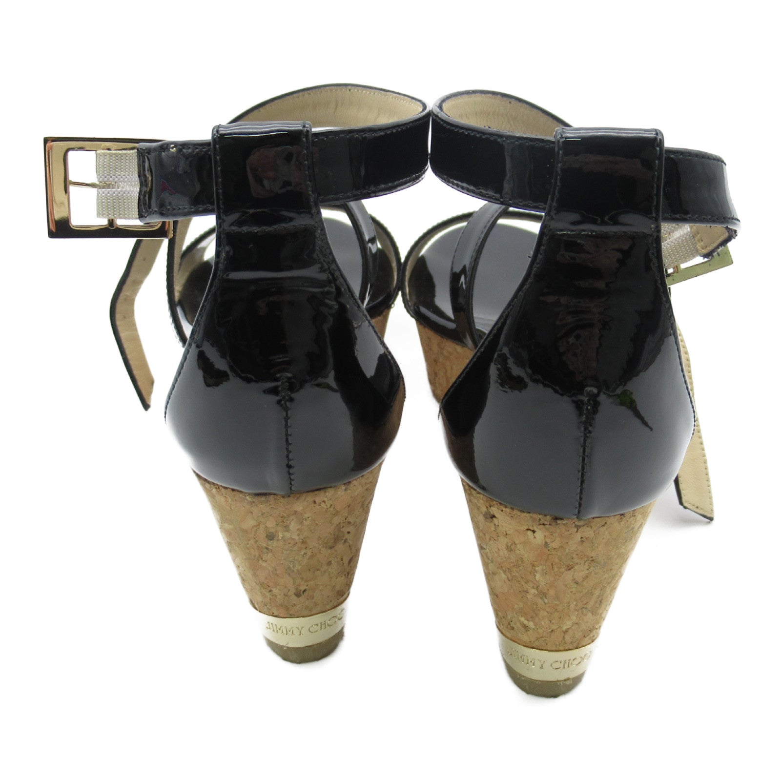 Jimmy Choo Patent Leather Sandals Black