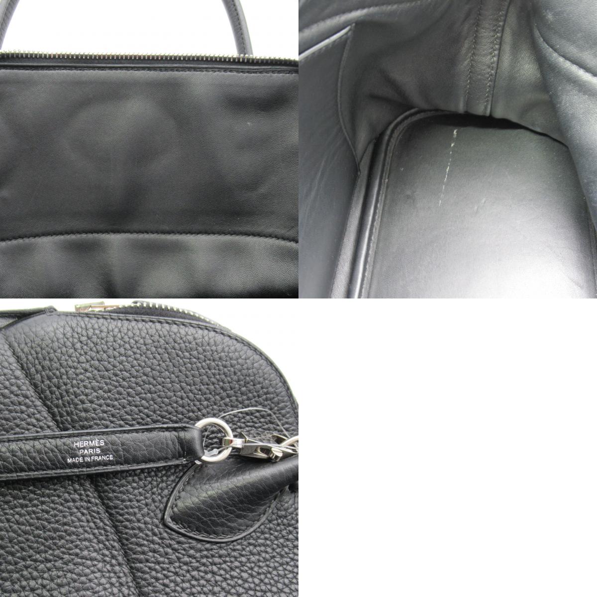 Hermes Bolide 31 Black Leather Handbag