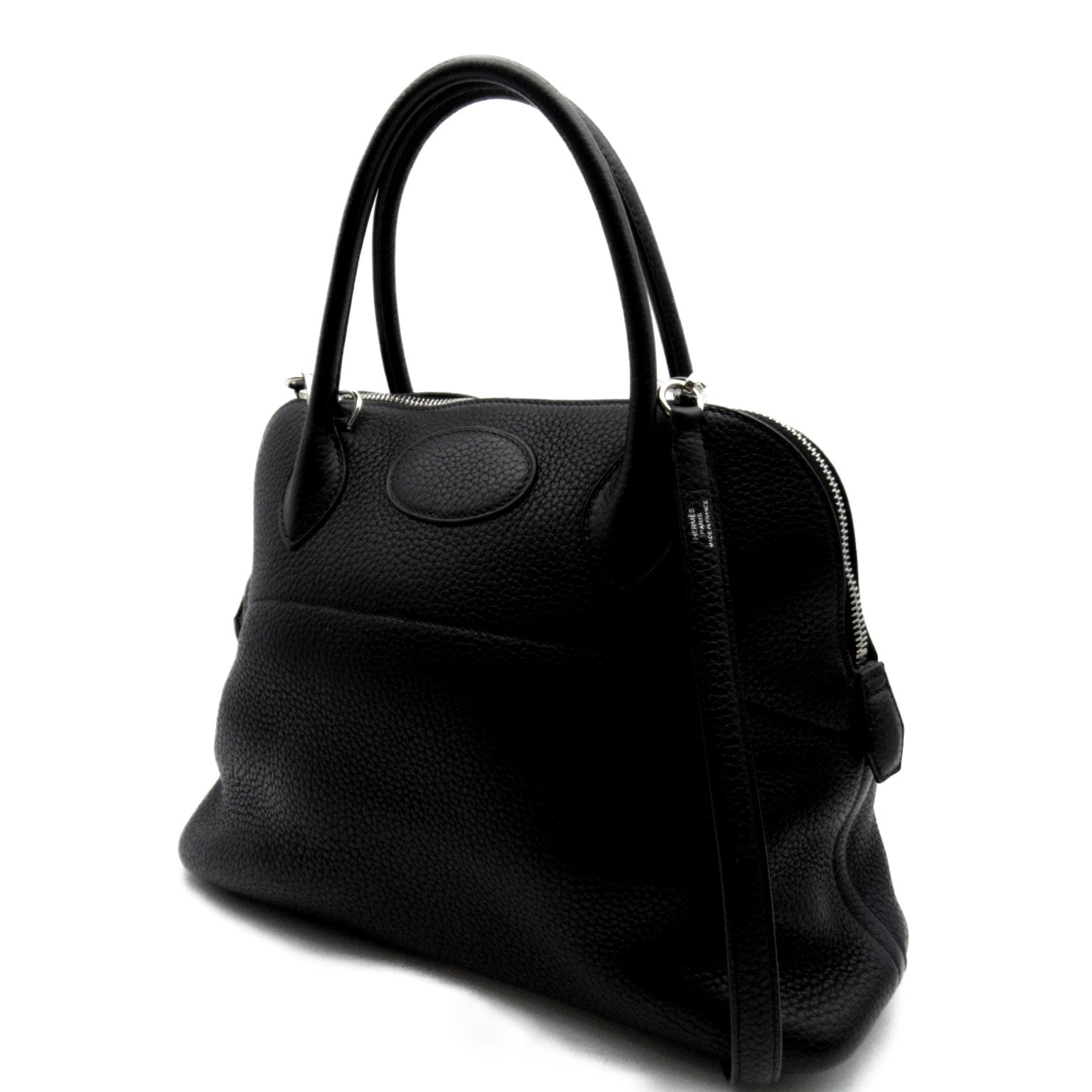 Hermes Bolide 31 Black Leather Handbag