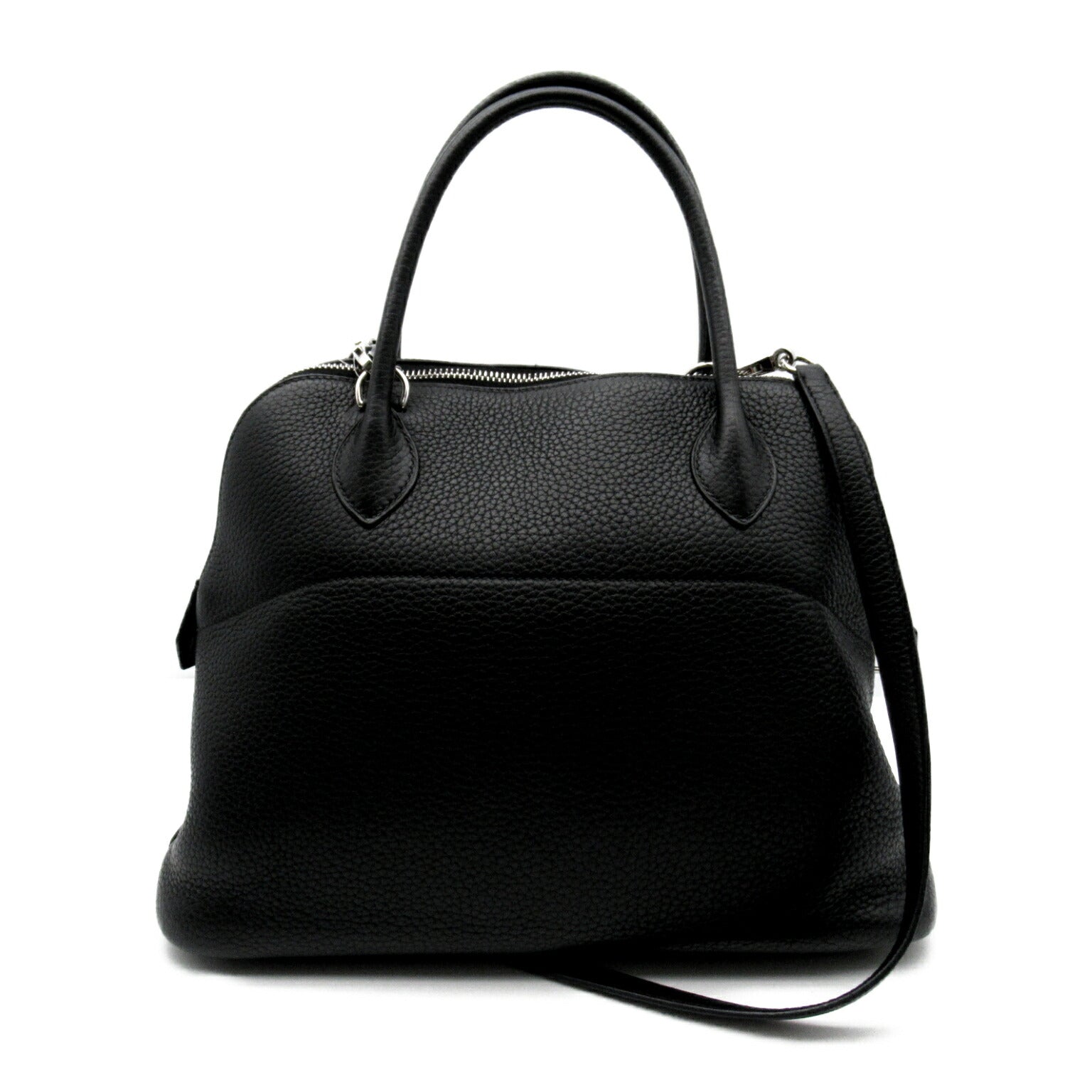 Hermes Bolide 31 Black Leather Handbag