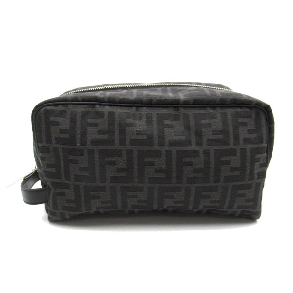 Fendi FF Toiletry Case  Canvas Clutch Bag 7N0141 in Great Condition