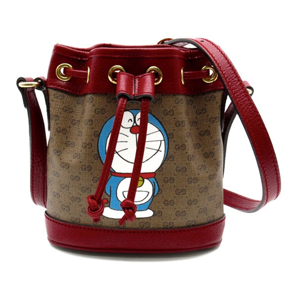 Gucci X Doraemon Bucket Bag  Leather Crossbody Bag 648000 in Good condition
