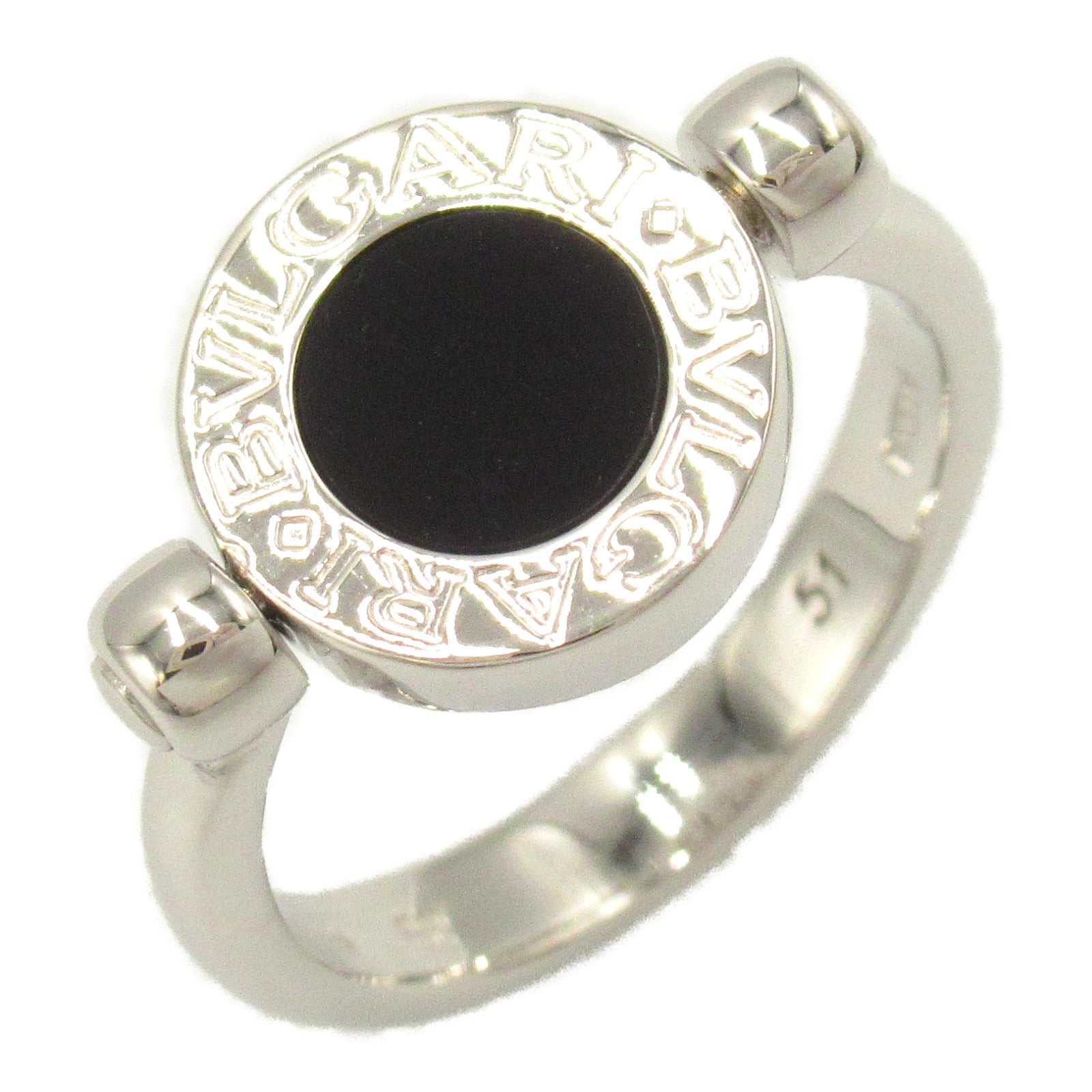 Bvlgari Flip Ring Diamond Onyx K18WG