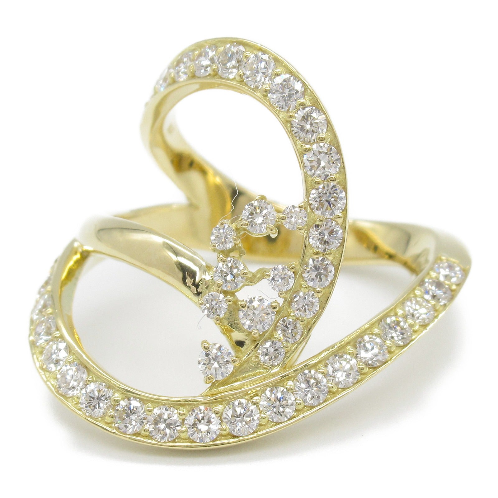 K18 Yellow Gold Diamond Ring Jewelry