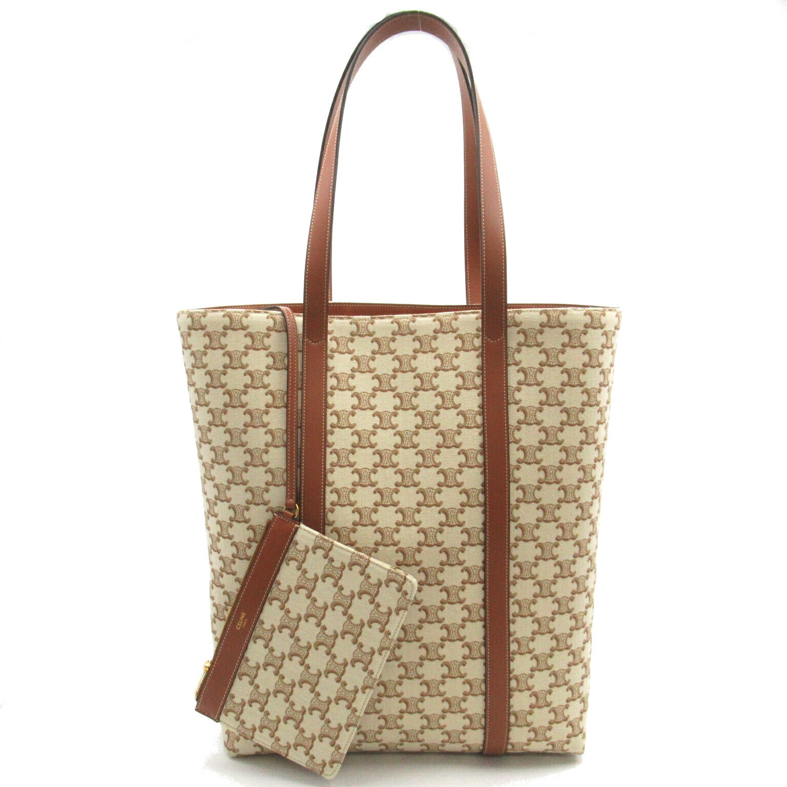 Celine Triomphe Canvas Leather Tote Bag