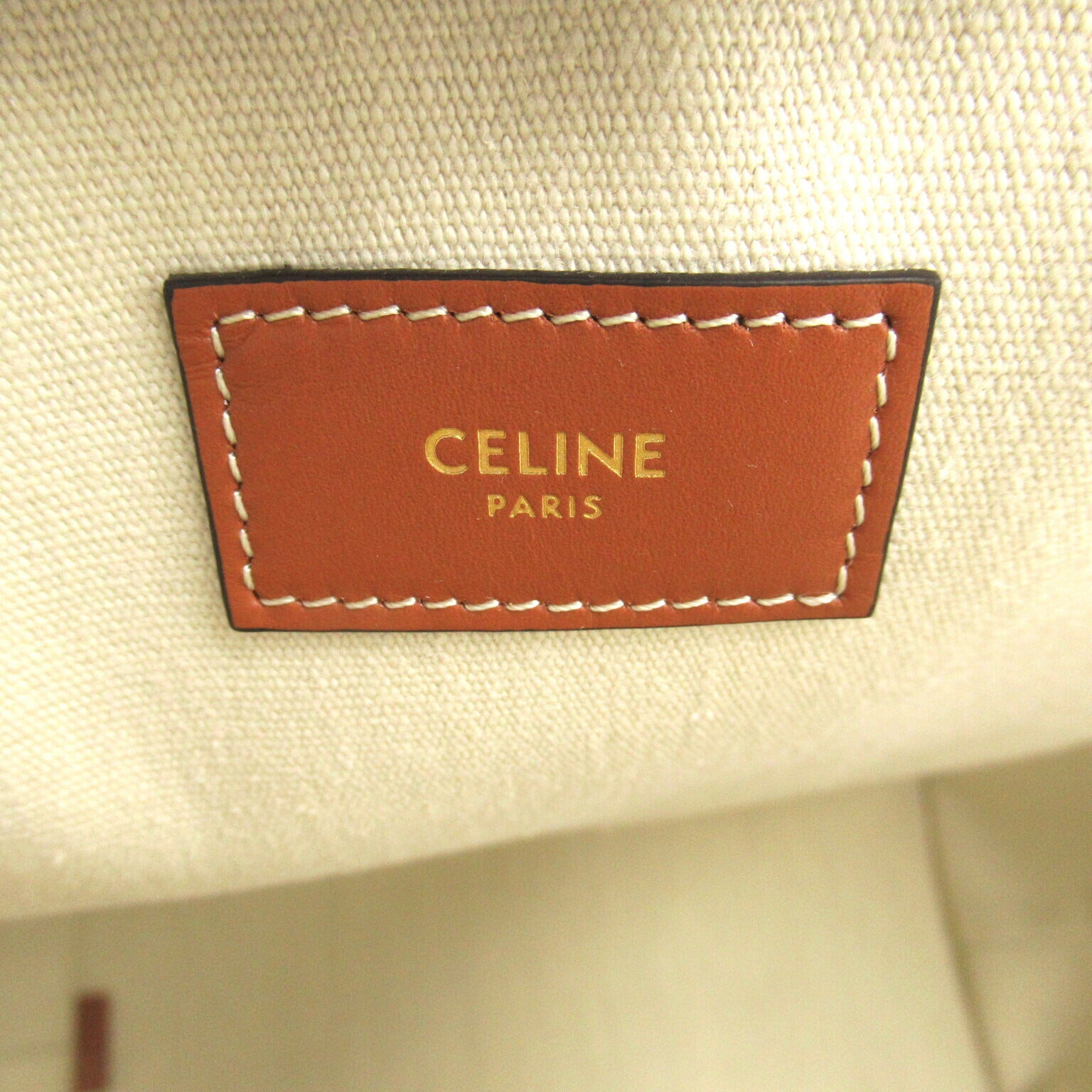 Celine Triomphe Canvas Leather Tote Bag