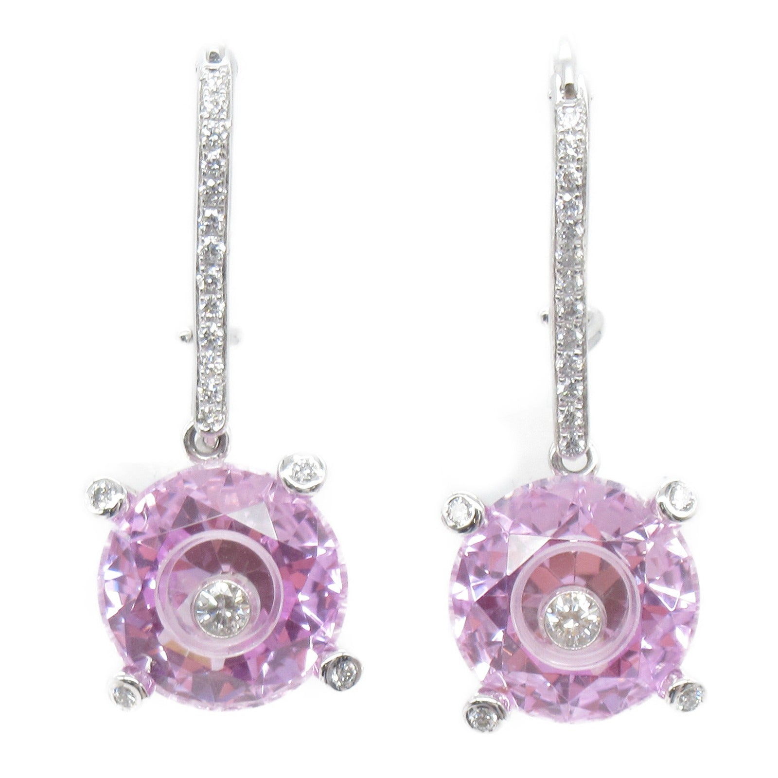 Chopard Pink Sapphire Diamond Earrings K18WG