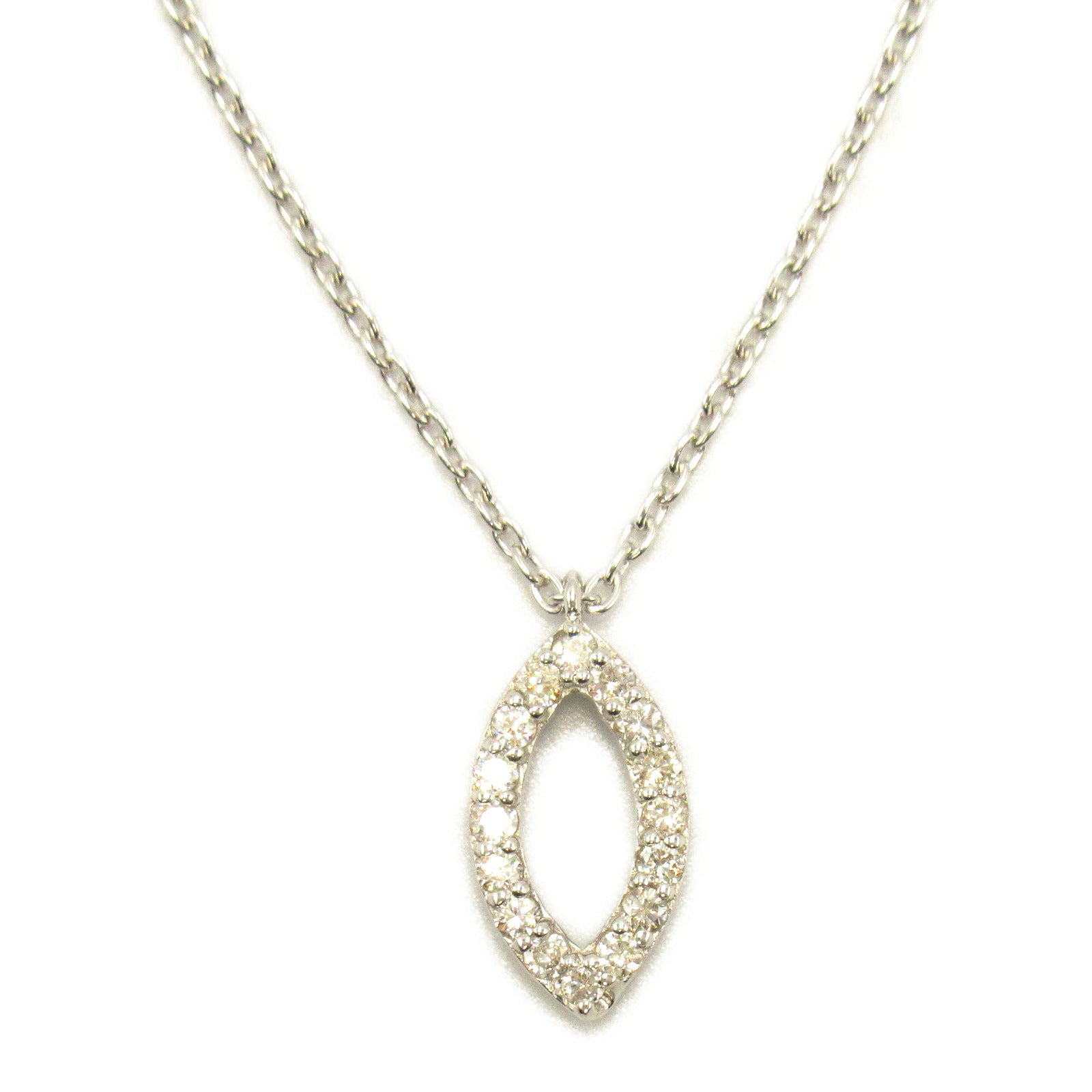 K18WG White Gold Diamond Necklace