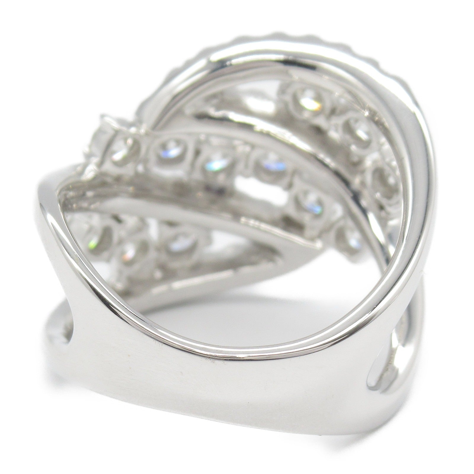 K18WG White Gold Diamond Ring Jewelry