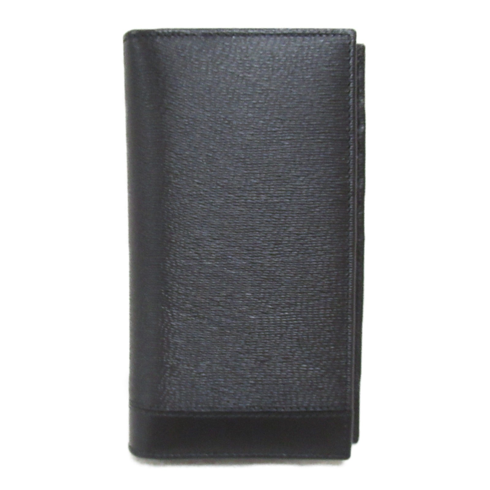 Bvlgari Leather Bifold Long Wallet Black