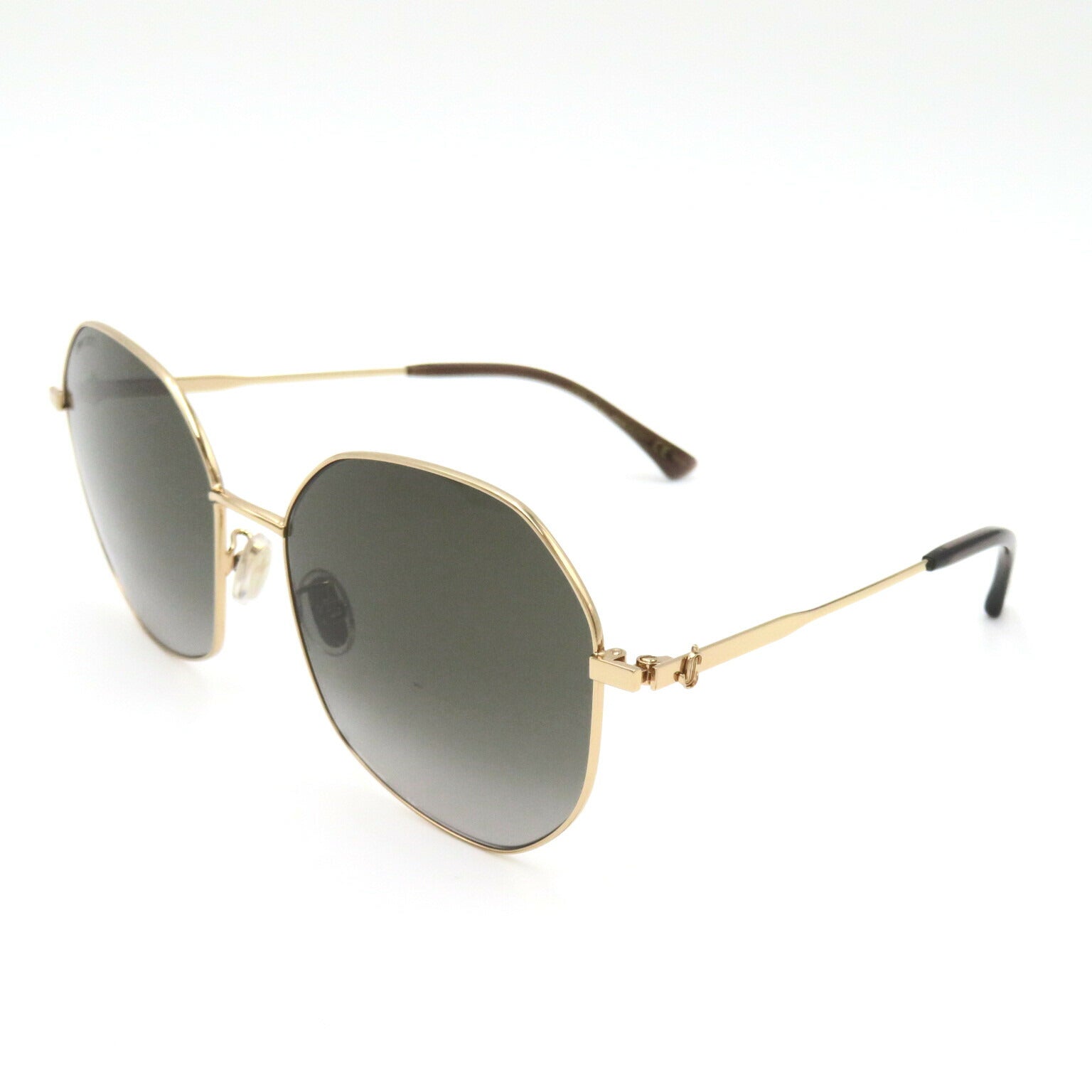 Jimmy Choo Sunglasses Plastic Stainless Steel Brown