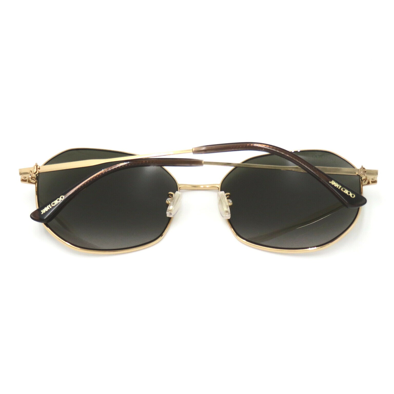 Jimmy Choo Sunglasses Plastic Stainless Steel Brown