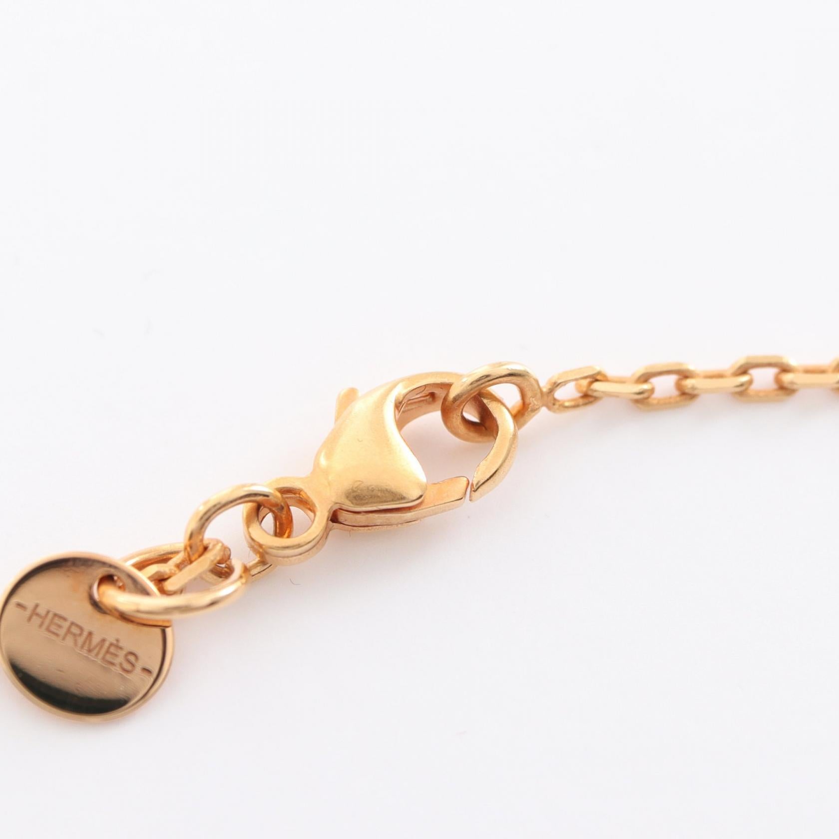 Hermes Gold Necklace As de Coeur PM