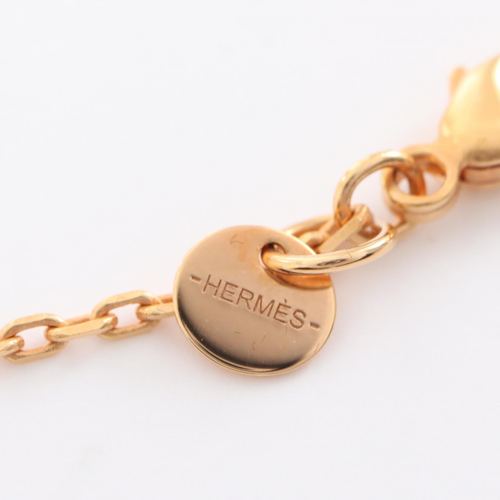 Hermes Gold Necklace As de Coeur PM