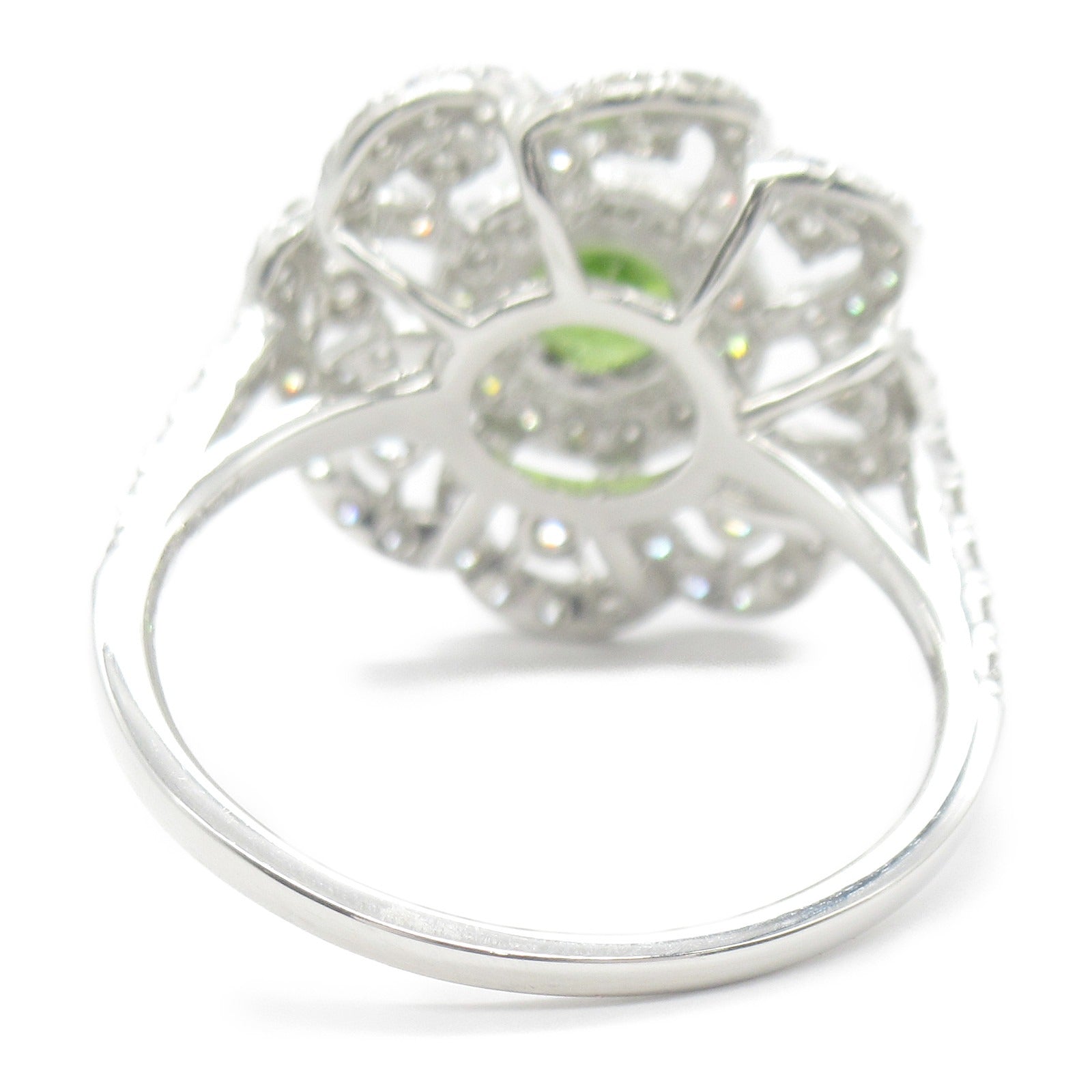 Demantoid Garnet Diamond Ring Pt950 Platinum