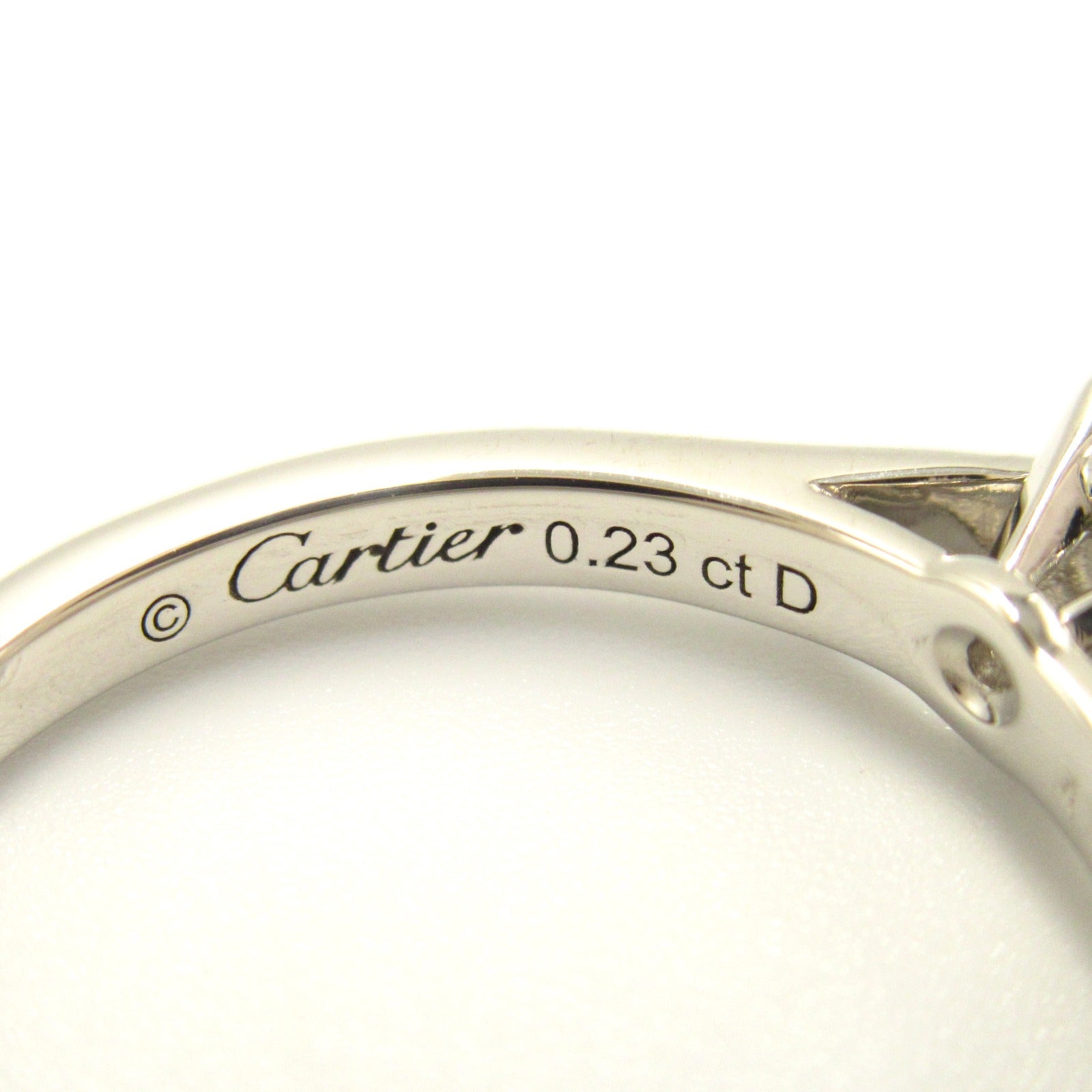 Cartier 1895 Solitaire Diamond Ring Pt950