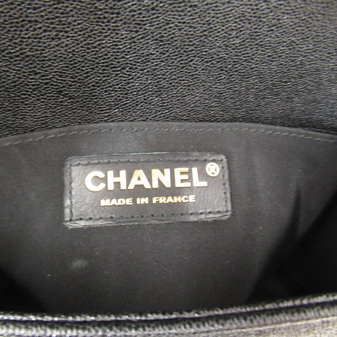 Chanel Boy Caviar Chain Shoulder Bag Black