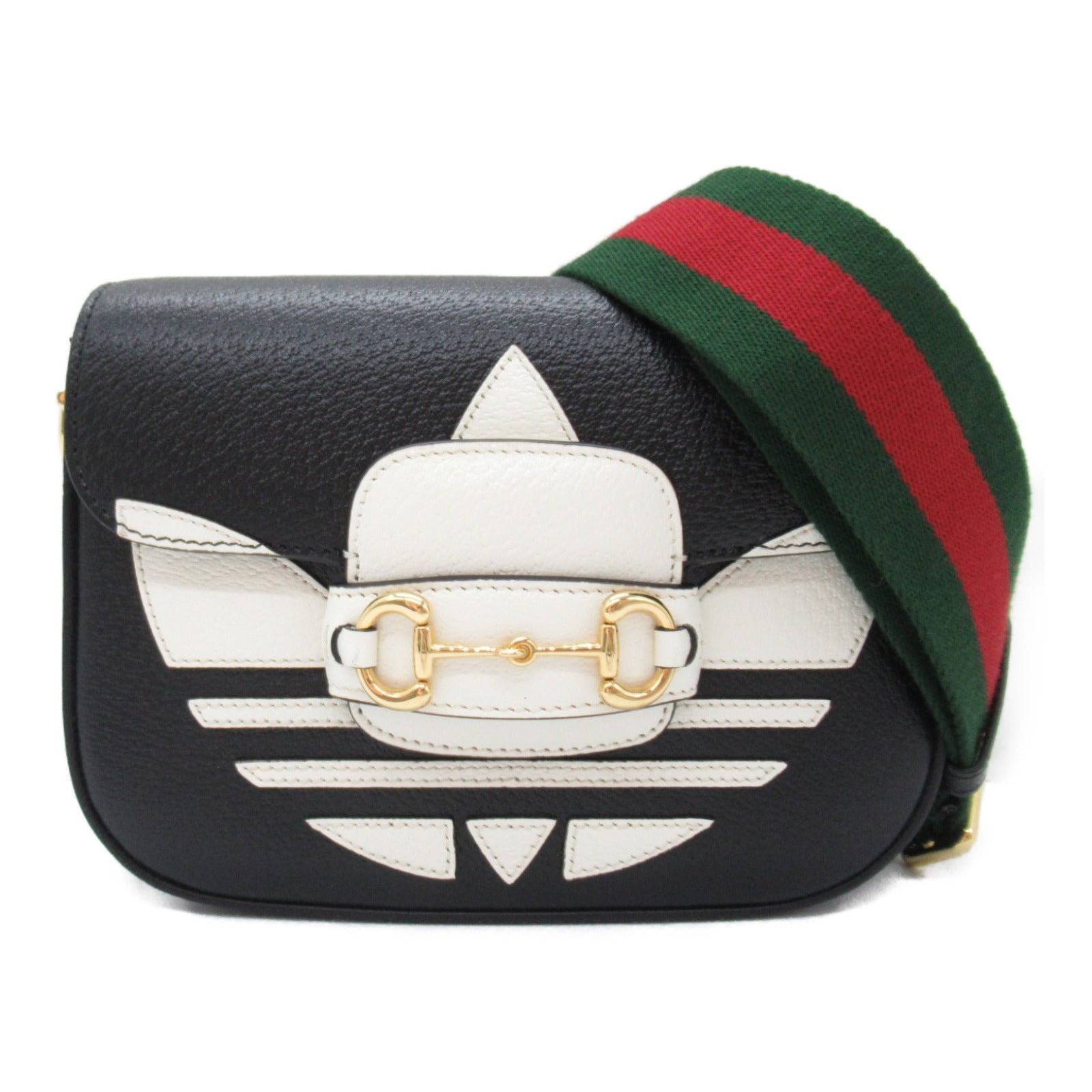 Gucci x adidas Leather Shoulder Bag Black