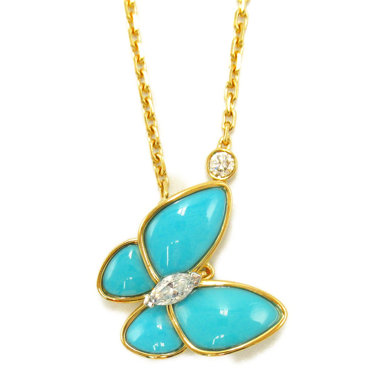 Van Cleef & Arpels Turquoise Diamond Necklace K18 Gold