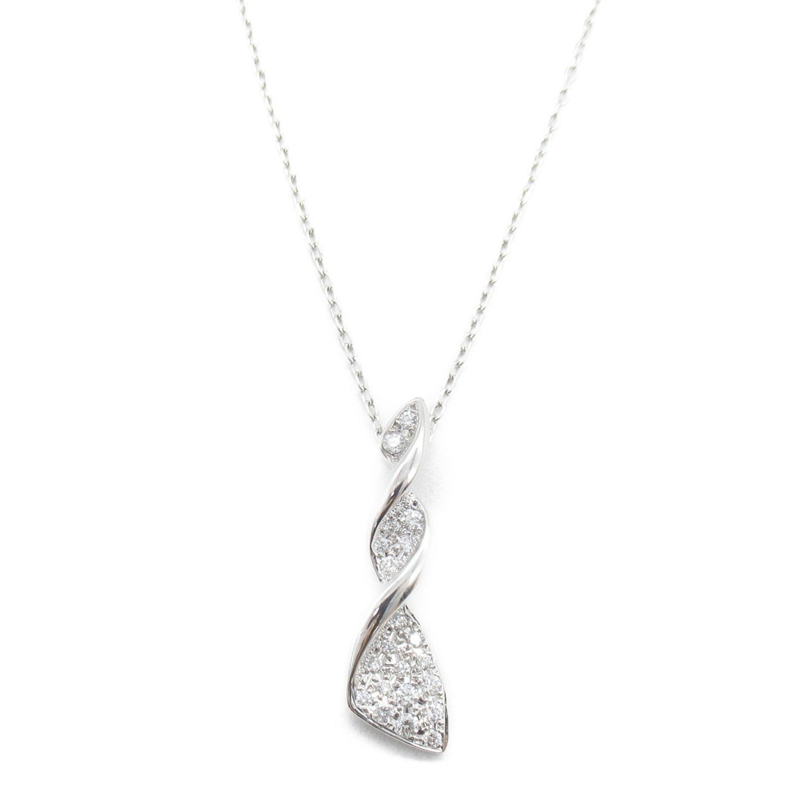 Mikimoto Diamond Necklace K18WG White Gold