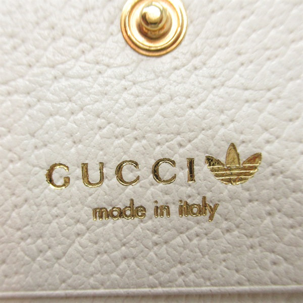 Gucci Adidas X Gucci Leather Compact Wallet on Strap Leather Short Wallet 702248 in Very Good Condition