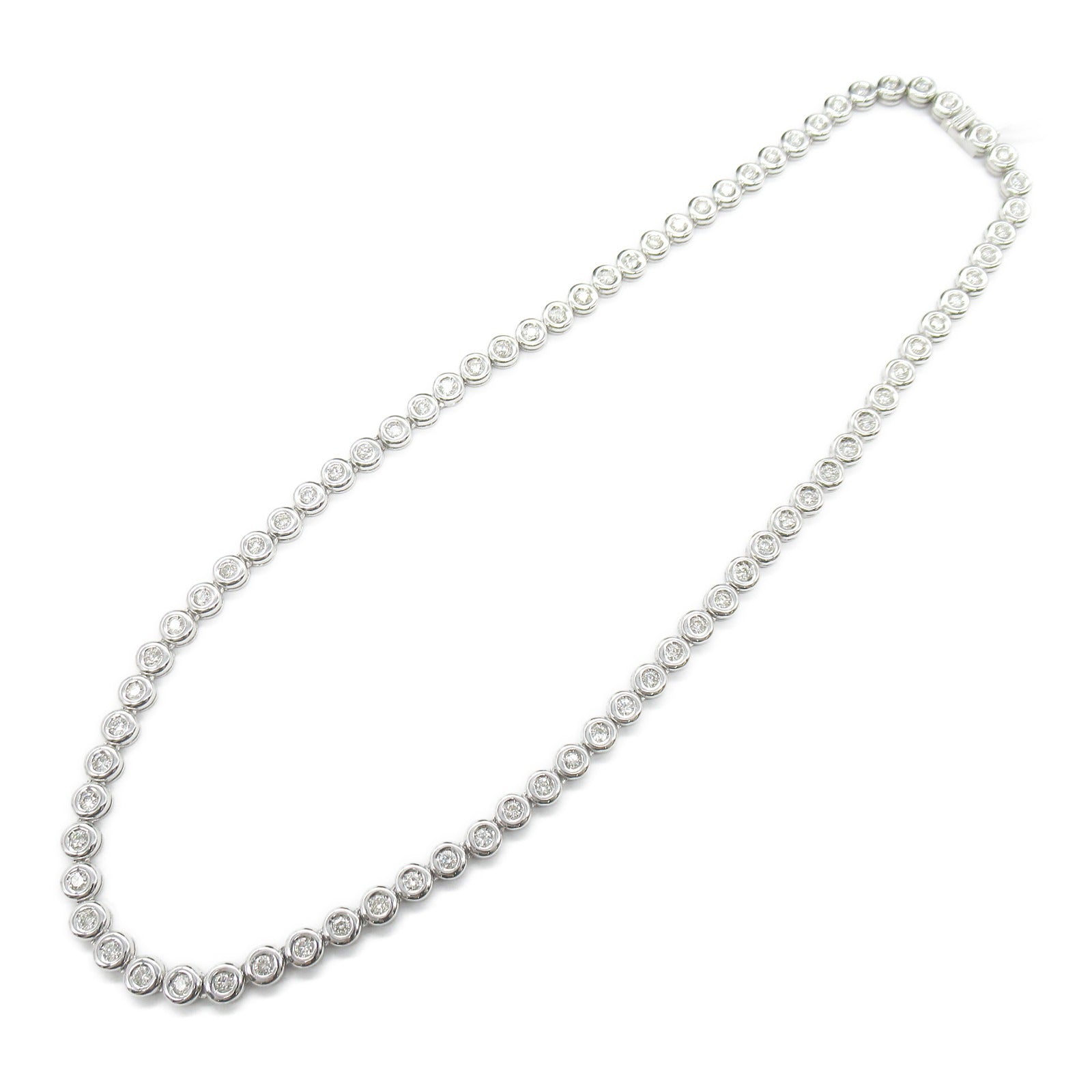 K18WG White Gold Diamond Necklace