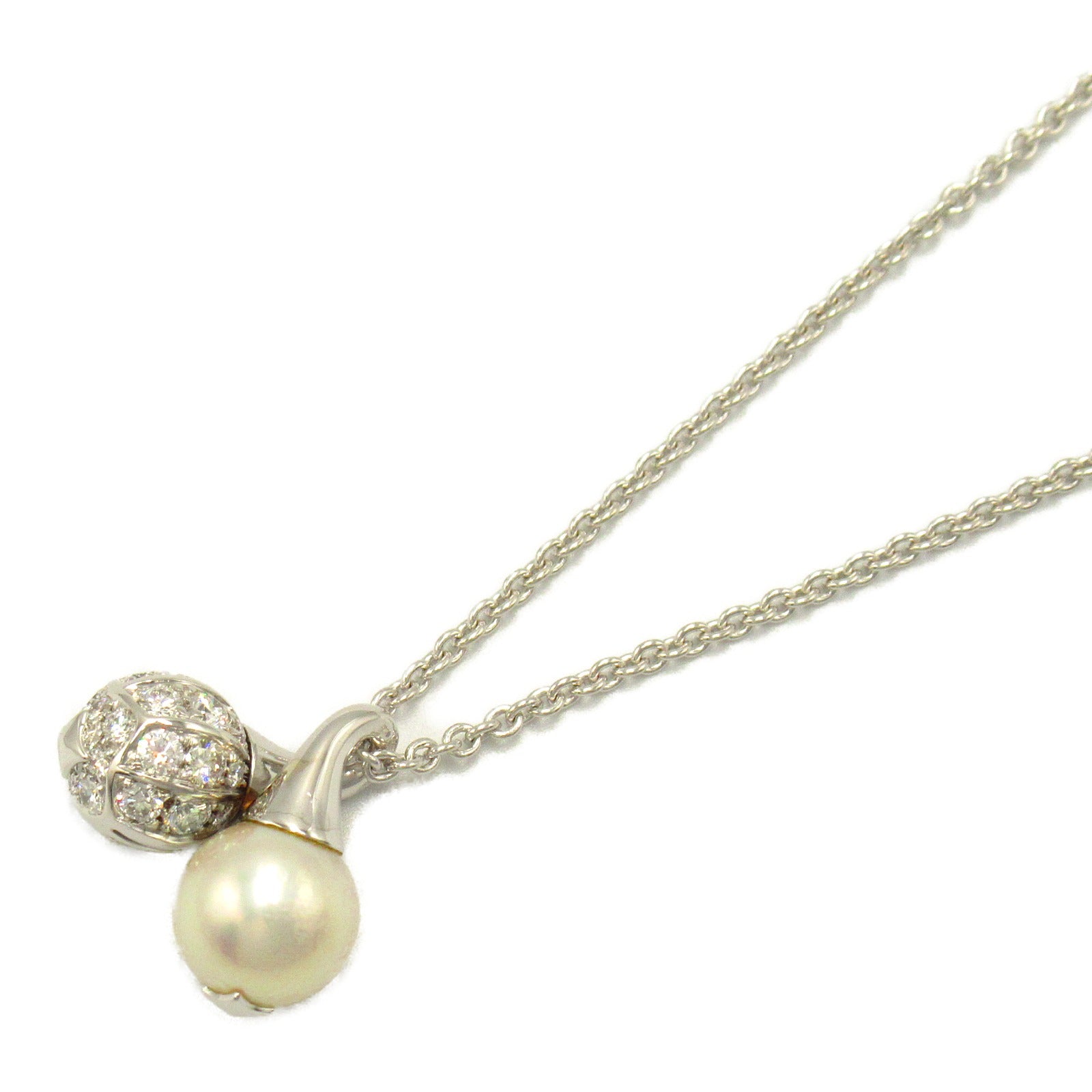 Bvlgari Pearl Diamond Necklace K18WG