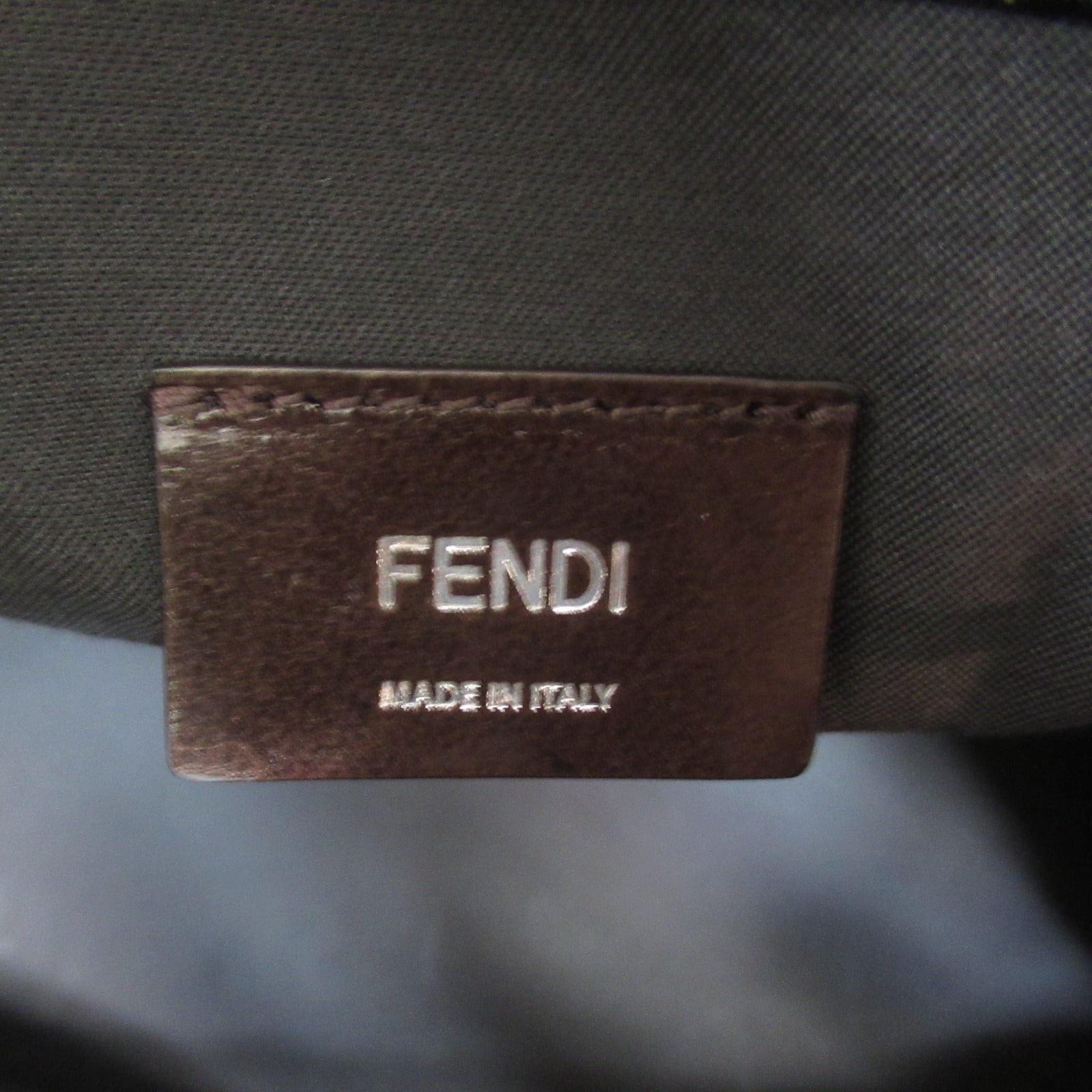 Fendi Leather Canvas Tote Bag