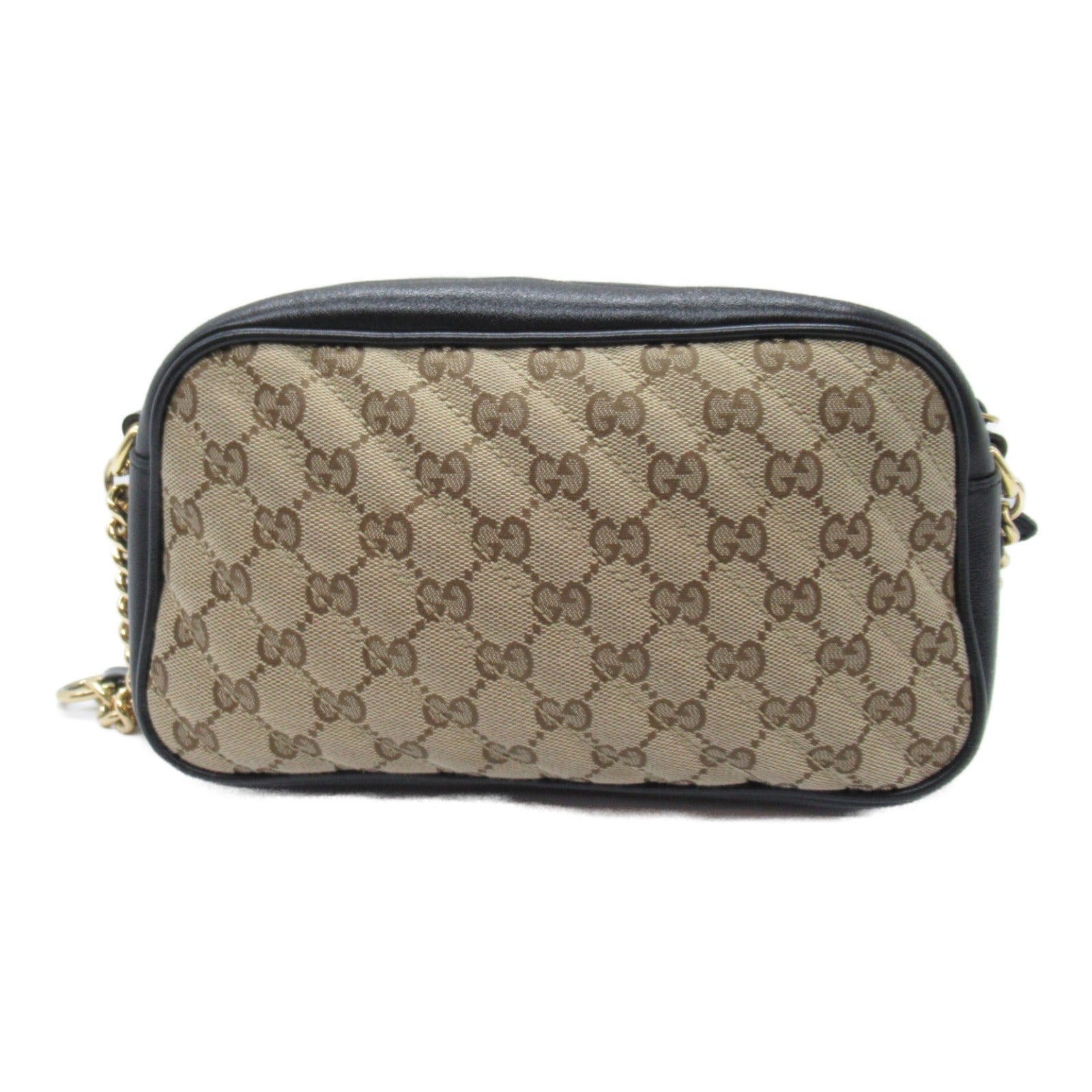 Gucci GG Marmont Leather Canvas Shoulder Bag