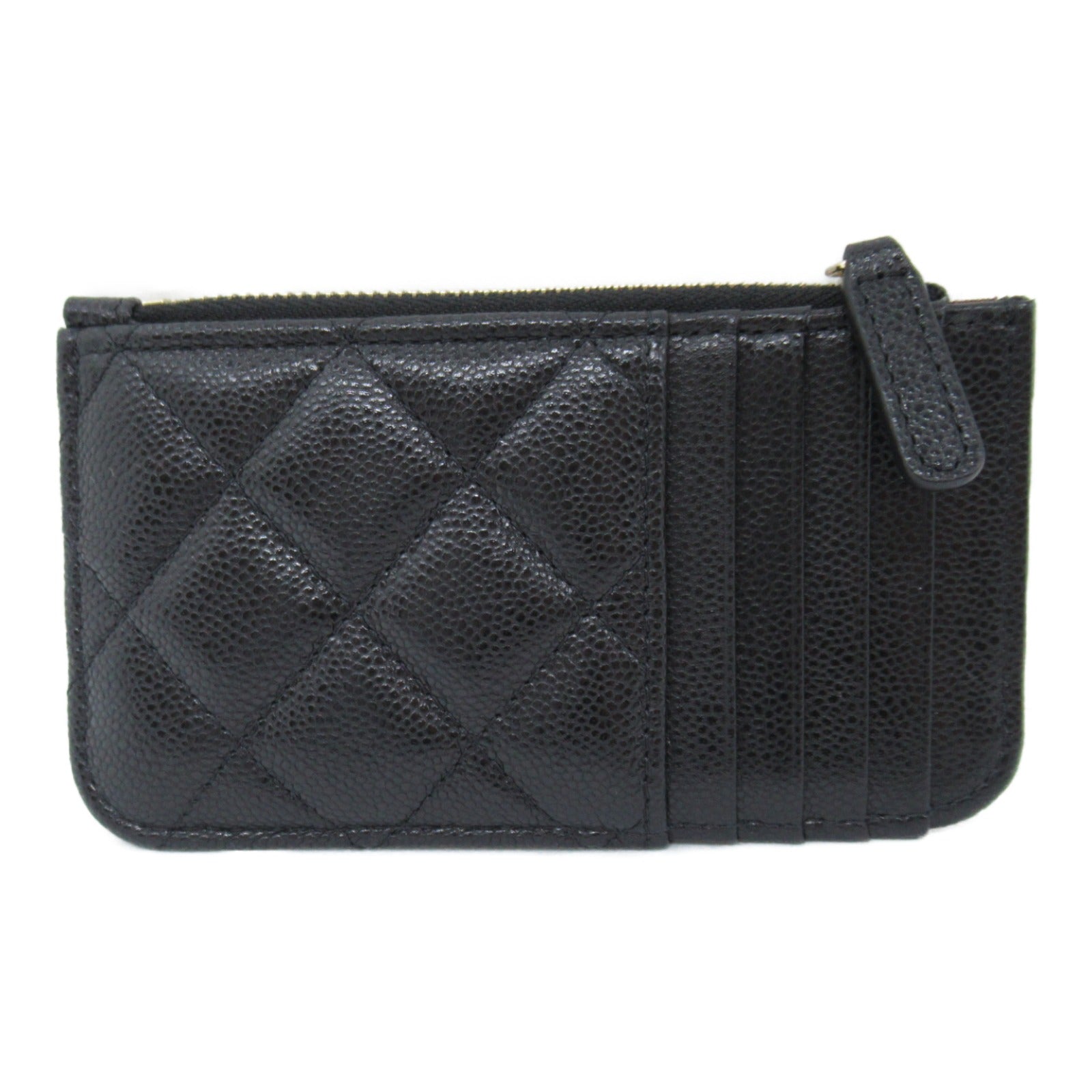 Chanel Caviar Skin Coin Case Wallet Black