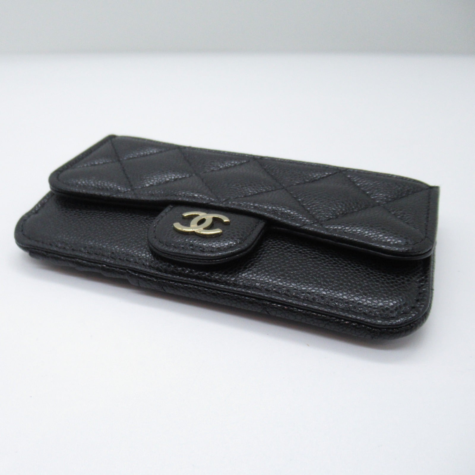 Chanel Caviar Skin Coin Case Wallet Black